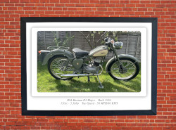 BSA Bantam D3 Major Motorbike Motorcycle - A3/A4 Size Print Poster
