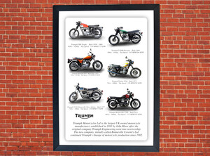 Triumph Motorcycle Motorbike Compilation A3/A4 Print Poster Photographic Paper - 1