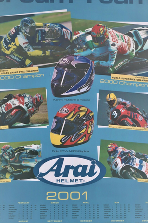 Dream Team Motorcycle Poster - Kenny Roberts, Joey Dunlop. Print Size A1