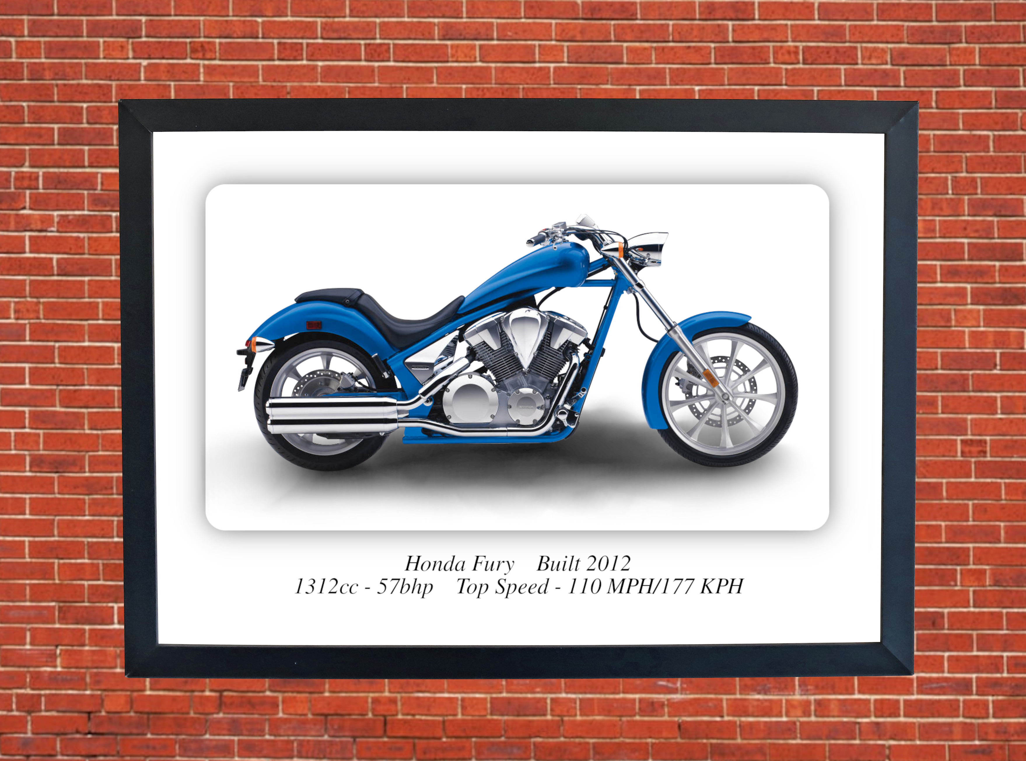 Honda Fury Motorbike Motorcycle - A3/A4 Size Print Poster