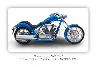 Honda Fury Motorbike Motorcycle - A3/A4 Size Print Poster