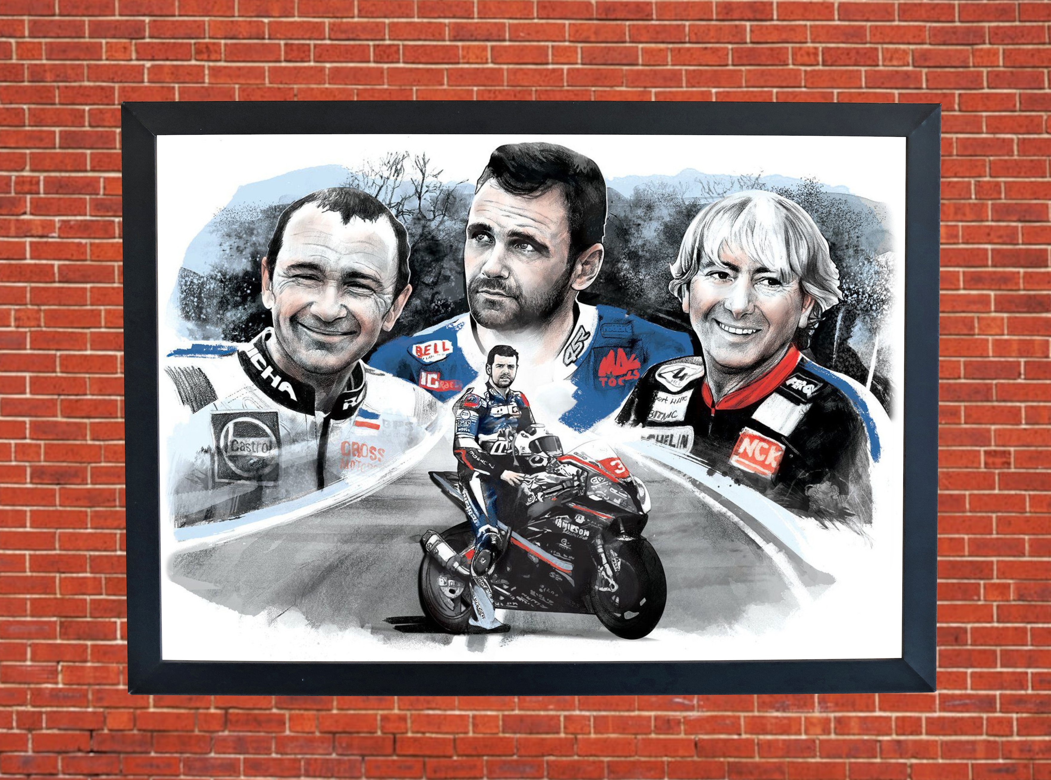 Dunlop Family Dynasty Motorbike Motorcycle - A3/A4 Size Print Poster