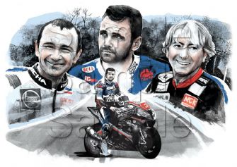 Dunlop Family Dynasty Motorbike Motorcycle - A3/A4 Size Print Poster