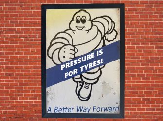 Michelin Man - A3/A4 Size Print Poster - Pressure is for Tyres