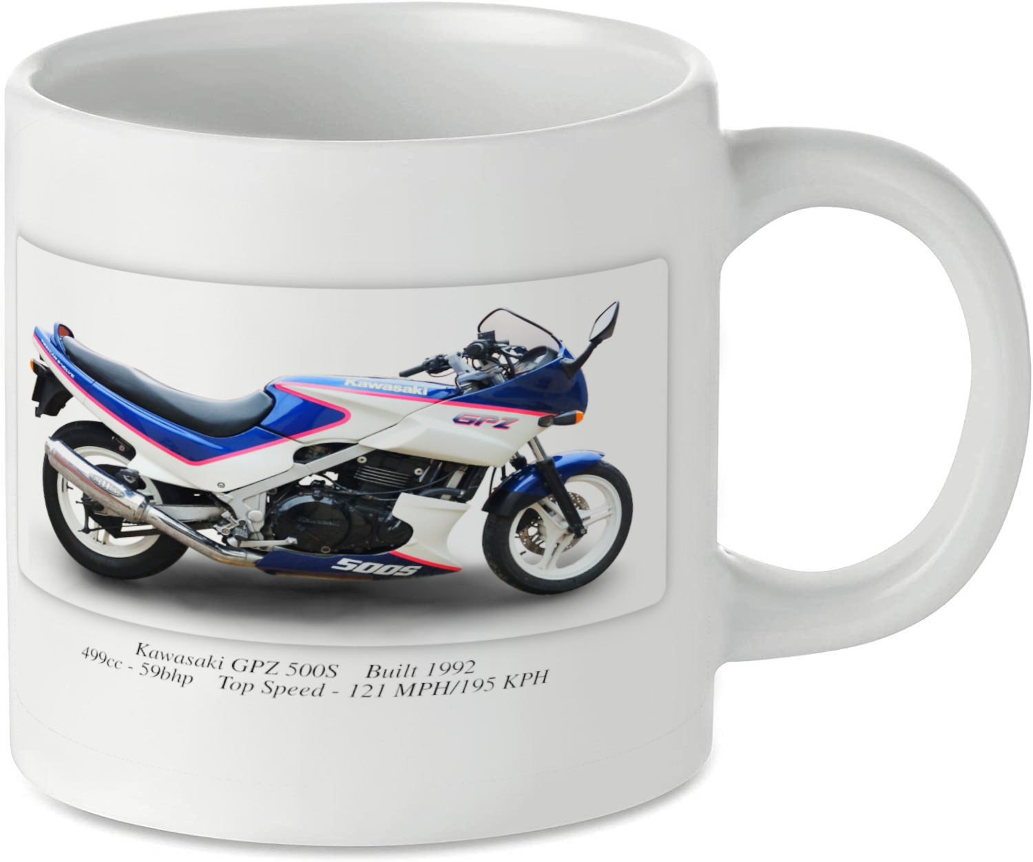 Kawasaki GPZ 500S Motorcycle Motorbike Tea Coffee Mug Ideal Biker Gift Printed UK