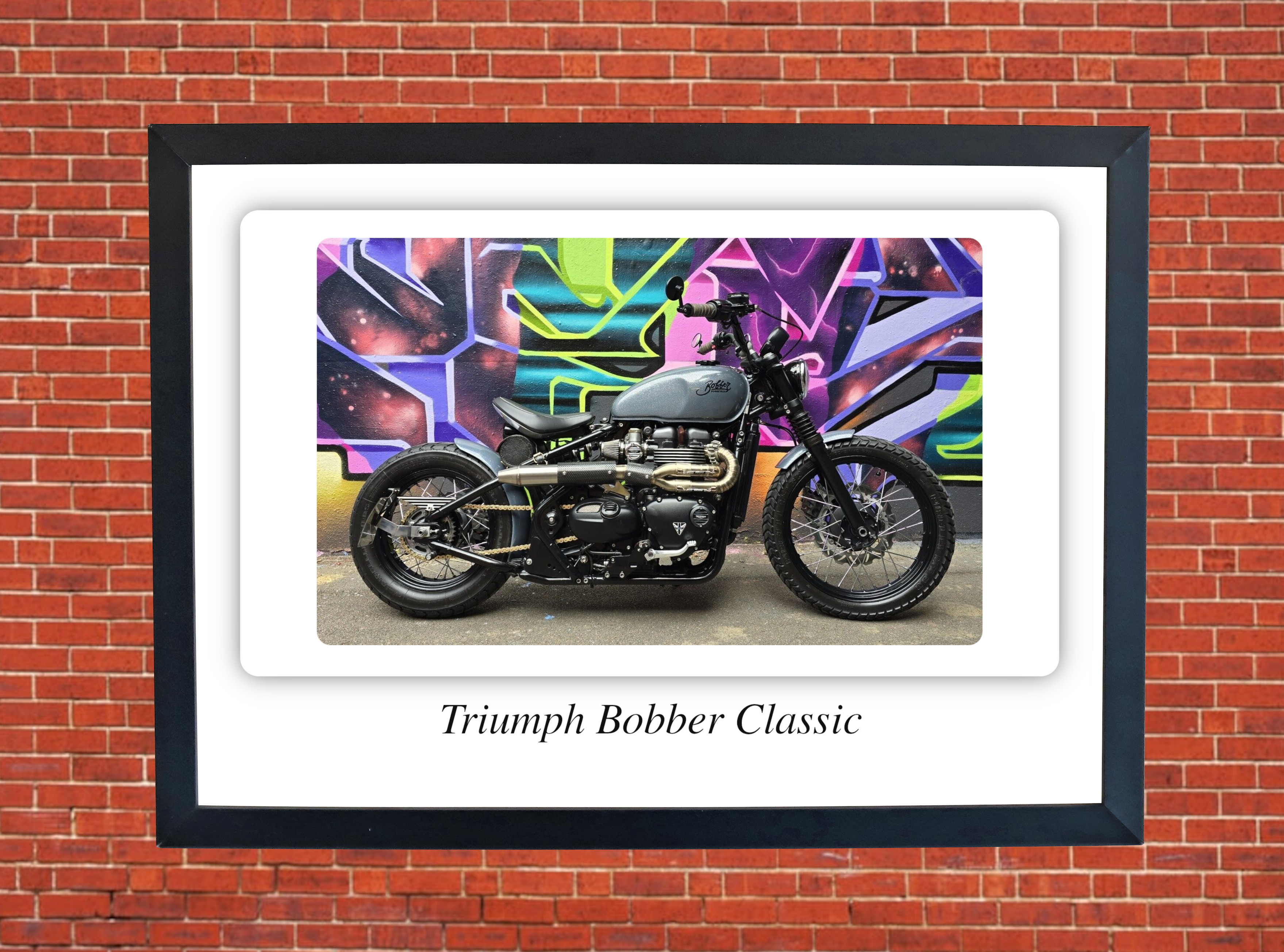 Triumph Bobber Classic Motorbike Motorcycle - A3/A4 Size Print Poster