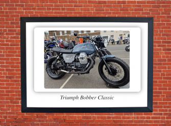 Triumph Bobber Classic Motorbike Motorcycle - A3/A4 Size Print Poster