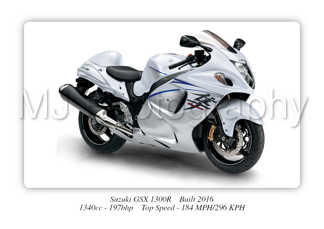 Suzuki GSX1300R Motorbike Motorcycle - A3/A4 Size Print Poster