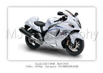 Suzuki GSX1300R Motorbike Motorcycle - A3/A4 Size Print Poster