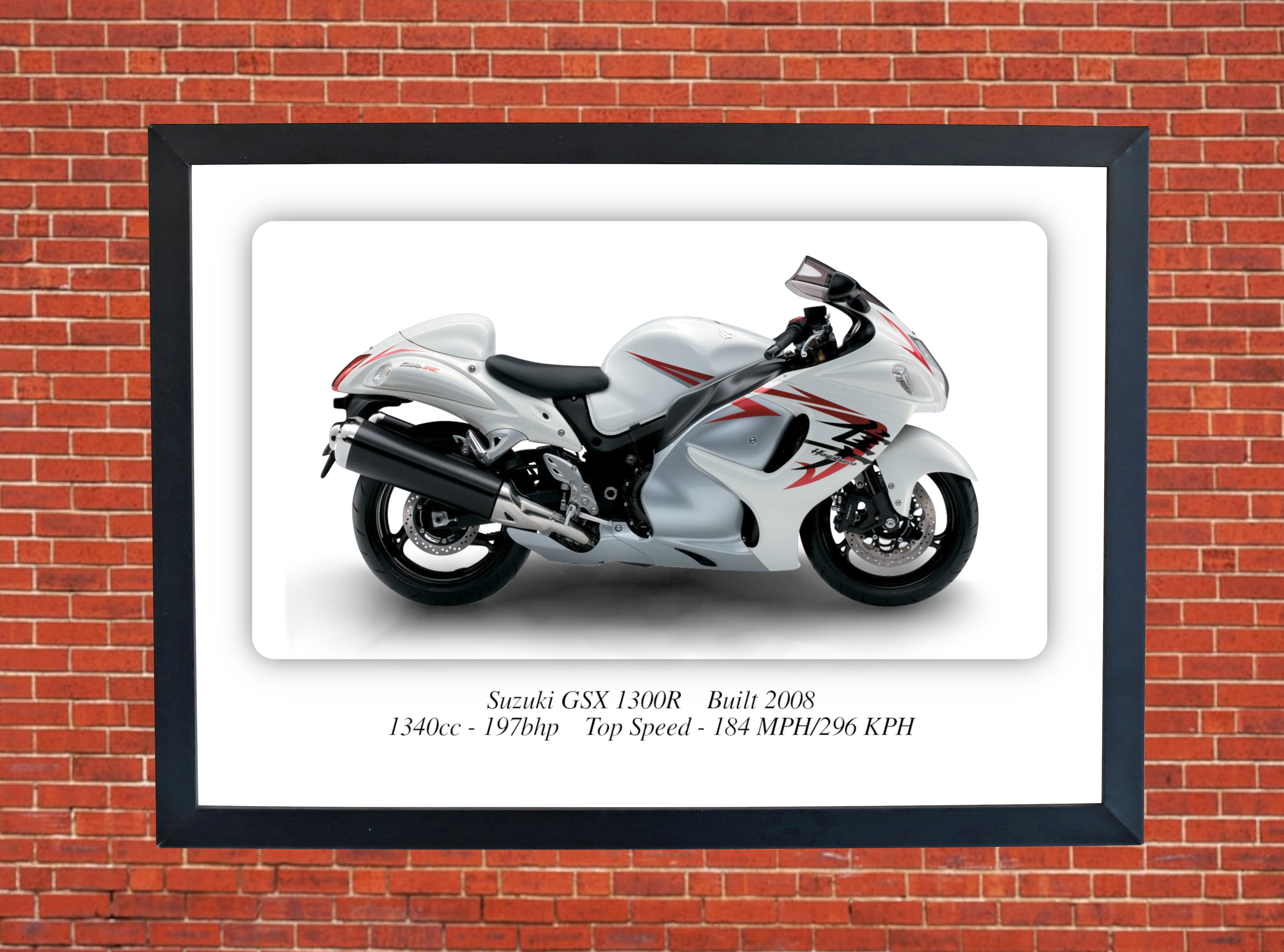 Suzuki GSX1300R Motorbike Motorcycle - A3/A4 Size Print Poster