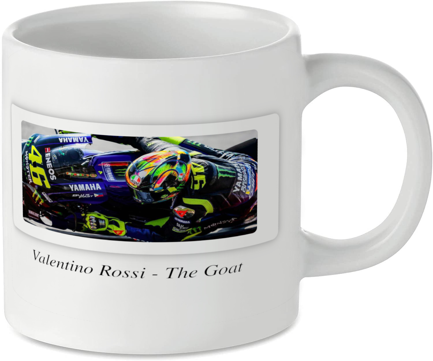 Valentino Rossi - The Goat Motorcycle Motorbike Tea Coffee Mug Ideal Biker Gift Printed UK