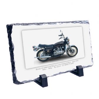 Honda Goldwing GL1000 Executive Limited Edition Motorbike Coaster natural slate rock with stand 10x15cm