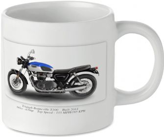 Triumph Bonneville T100 Motorcycle Motorbike Tea Coffee Mug Ideal Biker Gift Printed UK