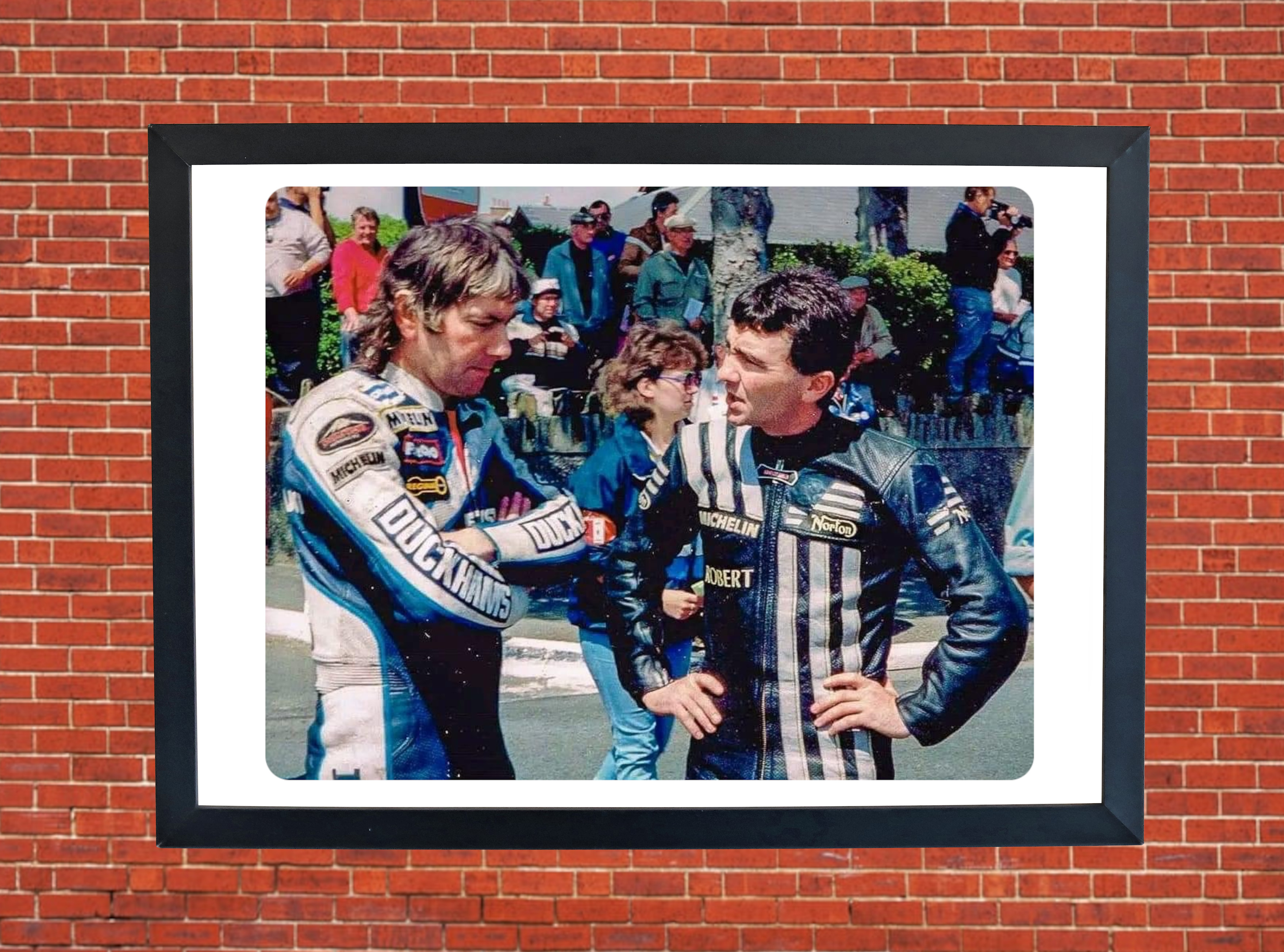 Joey and Robert Dunlop - Isle of Man TT Motorbike Motorcycle - A4 - A0 Size Print Poster