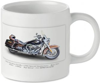 Harley Davidson Fat Boy 110th Special Anniversary Motorcycle Motorbike Tea Coffee Mug Ideal Biker Gift Printed UK