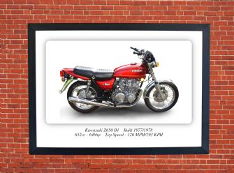 Kawasaki Z650 B1 Motorcycle A4 - A0 Size Print Poster on Photographic Paper