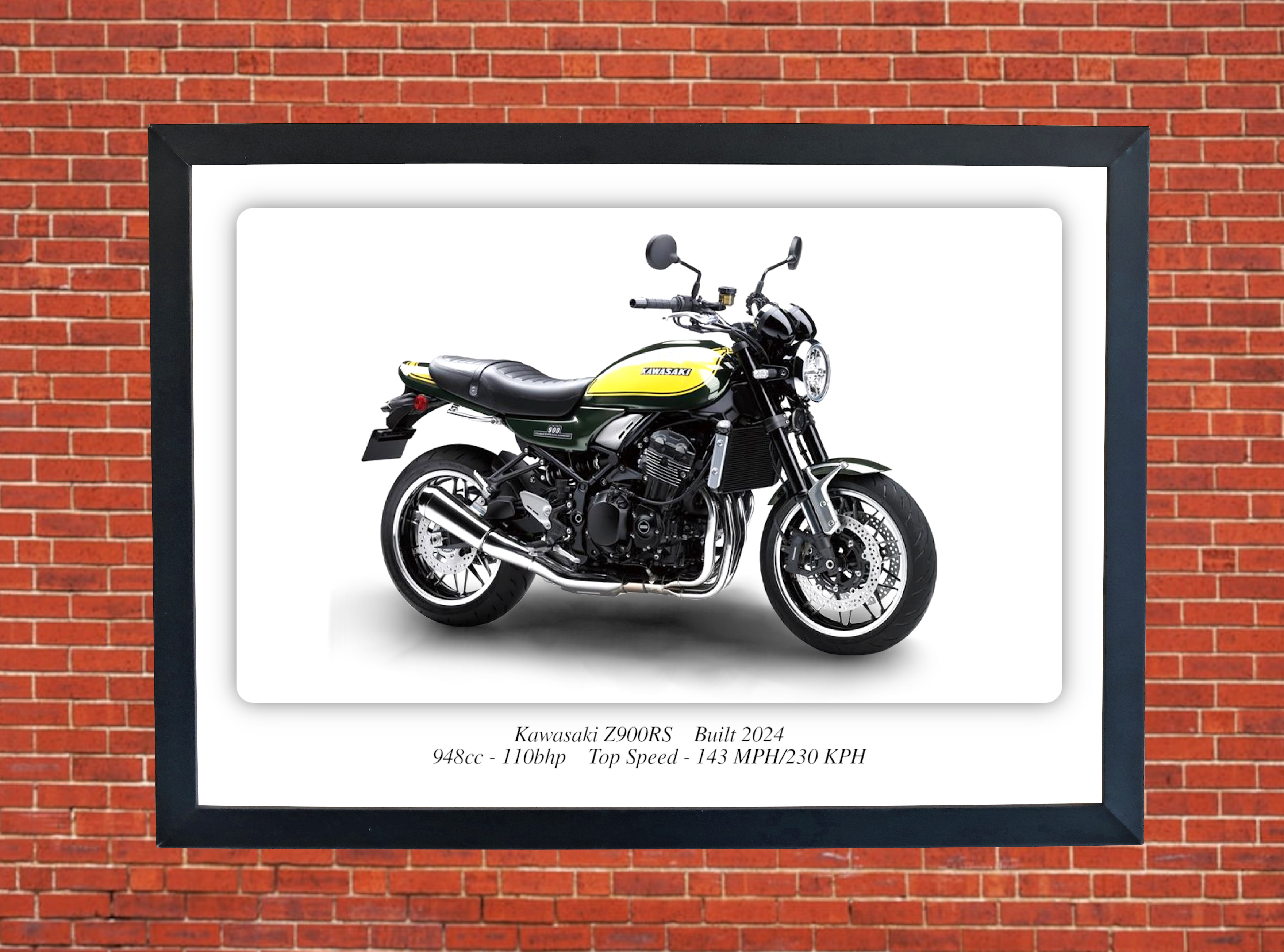 Kawasaki Z900RS Motorcycle A4 - A0 Size Print Poster on Photographic Paper