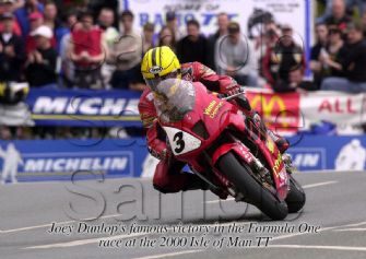 Joey Dunlop's Famous Victory Isle of Man TT Motorbike Motorcycle - A4 - A0 Size Print Poster