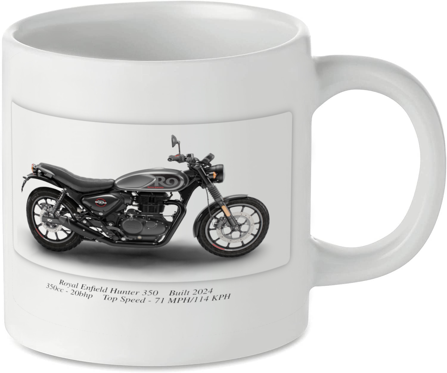 Royal Enfield Hunter 350 Motorcycle Motorbike Tea Coffee Mug Ideal Biker Gift Printed UK