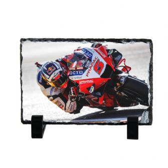 Two-Time Moto2 World Champion Johann Zarco Motorcycle Coaster Natural slate rock with stand 10x15cm