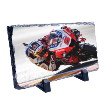 Two-Time Moto2 World Champion Johann Zarco Motorcycle Coaster Natural slate rock with stand 10x15cm