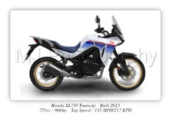 Honda XL750 Transalp Motorcycle A4 - A0 Size Print Poster on Photographic Paper