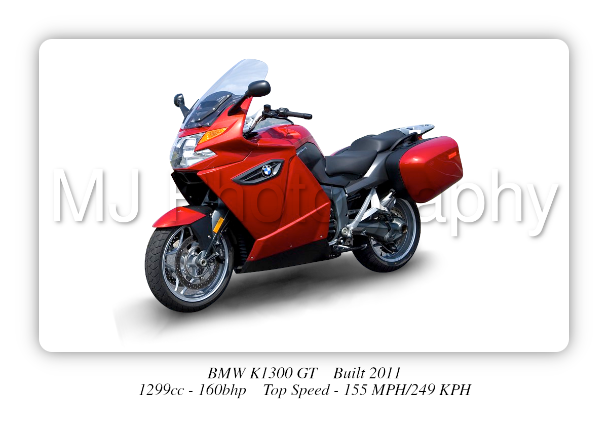 BMW K1300 GT Motorbike Motorcycle - A4 - A0 Size Print Poster