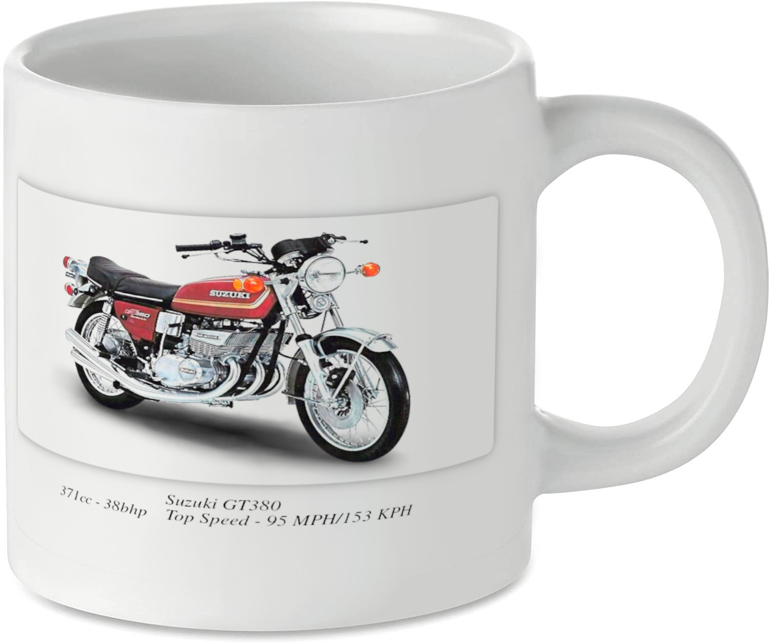 Suzuki GT380 Motorcycle Motorbike Tea Coffee Mug Ideal Biker Gift Printed UK