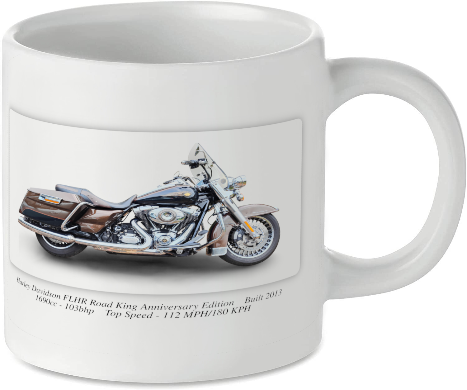 Harley Davidson FLHR Road King Anniversary Edition Motorcycle Motorbike Tea Coffee Mug Ideal Biker Gift Printed UK