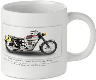 Triumph 649cc TR6SS - Ridden by Bud Ekins Motorcycle Motorbike Tea Coffee Mug Ideal Biker Gift Printed UK