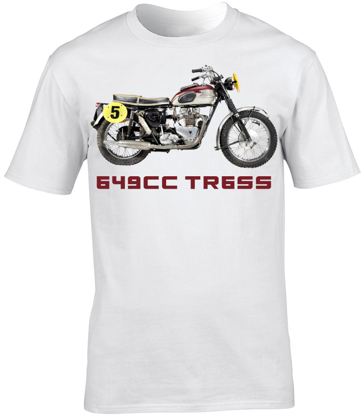 Triumph 649cc TR6SS - Ridden by Bud Ekins Motorbike Motorcycle - T-Shirt