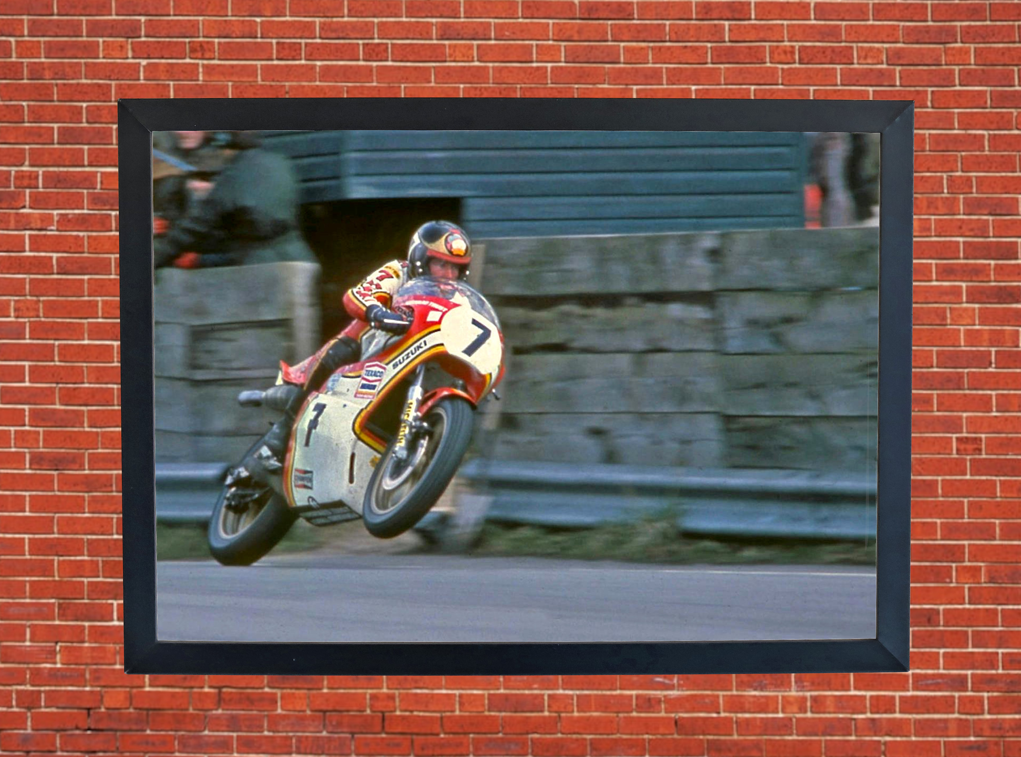 Barry Sheene - Isle of Man TT Motorbike Motorcycle - A4 - A0 Size Print Poster