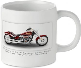 Harley Davidson Fat Boy 114 Anniversary Edition Motorcycle Motorbike Tea Coffee Mug Ideal Biker Gift Printed UK