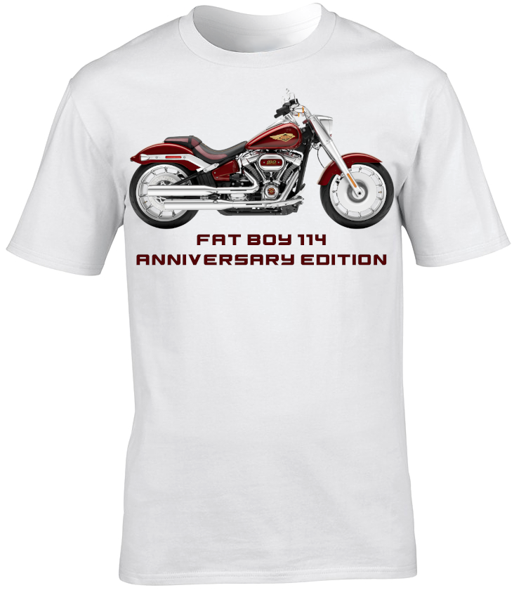 Harley Davidson Fat Boy 114 Anniversary Edition Motorbike Motorcycle - T-Shirt