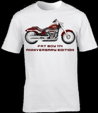 Harley Davidson Fat Boy 114 Anniversary Edition Motorbike Motorcycle - T-Shirt