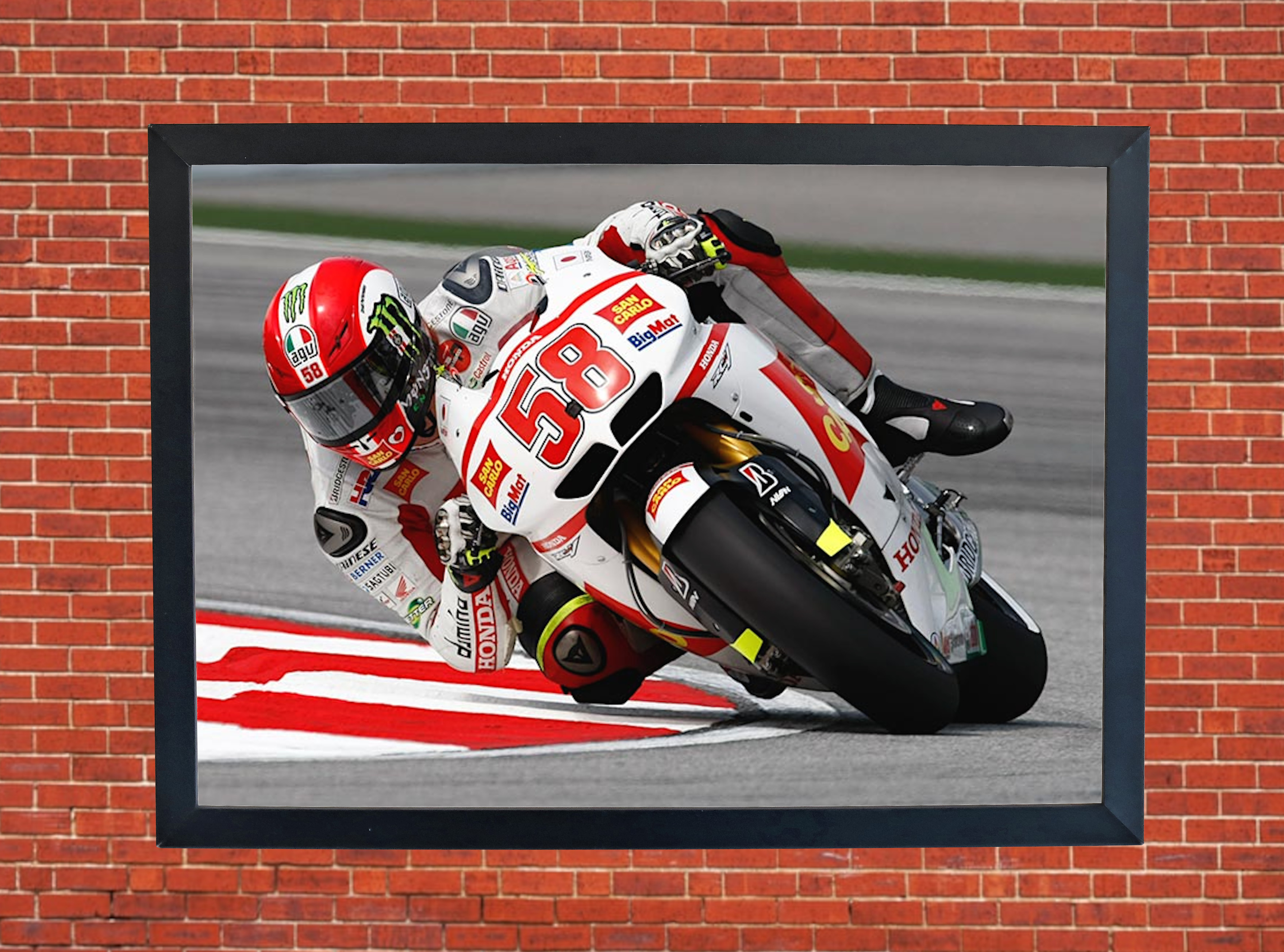 Marco Simoncelli - Motogp Legend Motorbike Motorcycle - A4 - A0 Size Print Poster