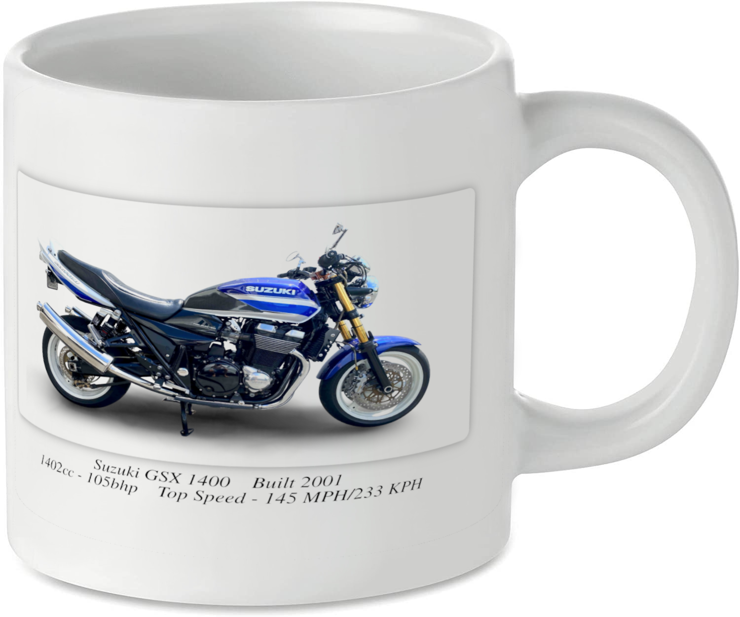 Suzuki GSX 1400 Motorcycle Motorbike Tea Coffee Mug Ideal Biker Gift Printed UK