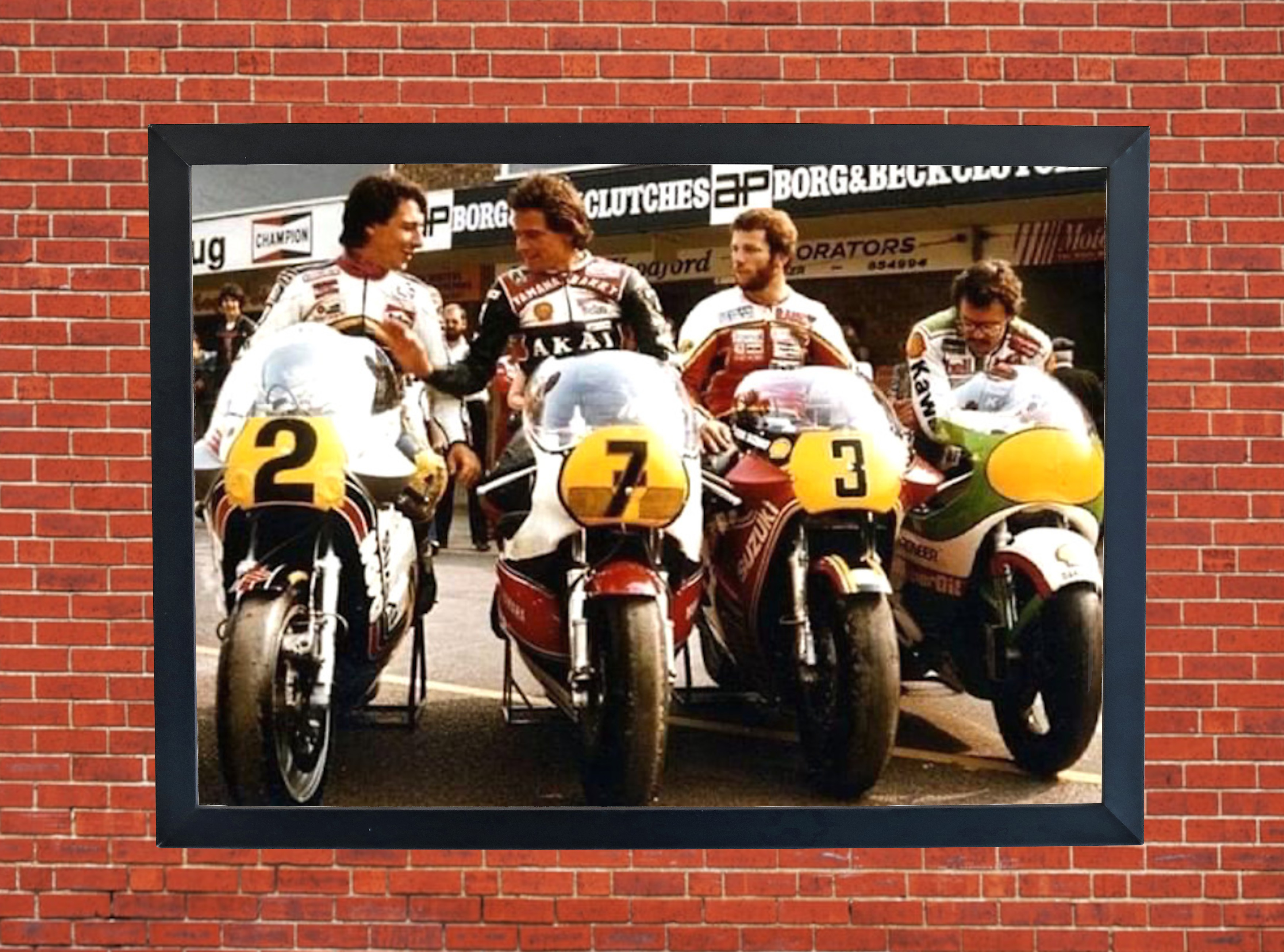 Lucchinelli - Sheene - Mamolla - Ballintong - Motogp Motorbike Motorcycle - A3/A4 Size Print Poster