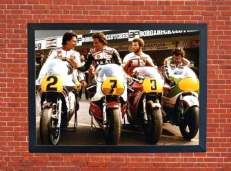 Lucchinelli - Sheene - Mamolla - Ballintong - Motogp Motorbike Motorcycle - A3/A4 Size Print Poster