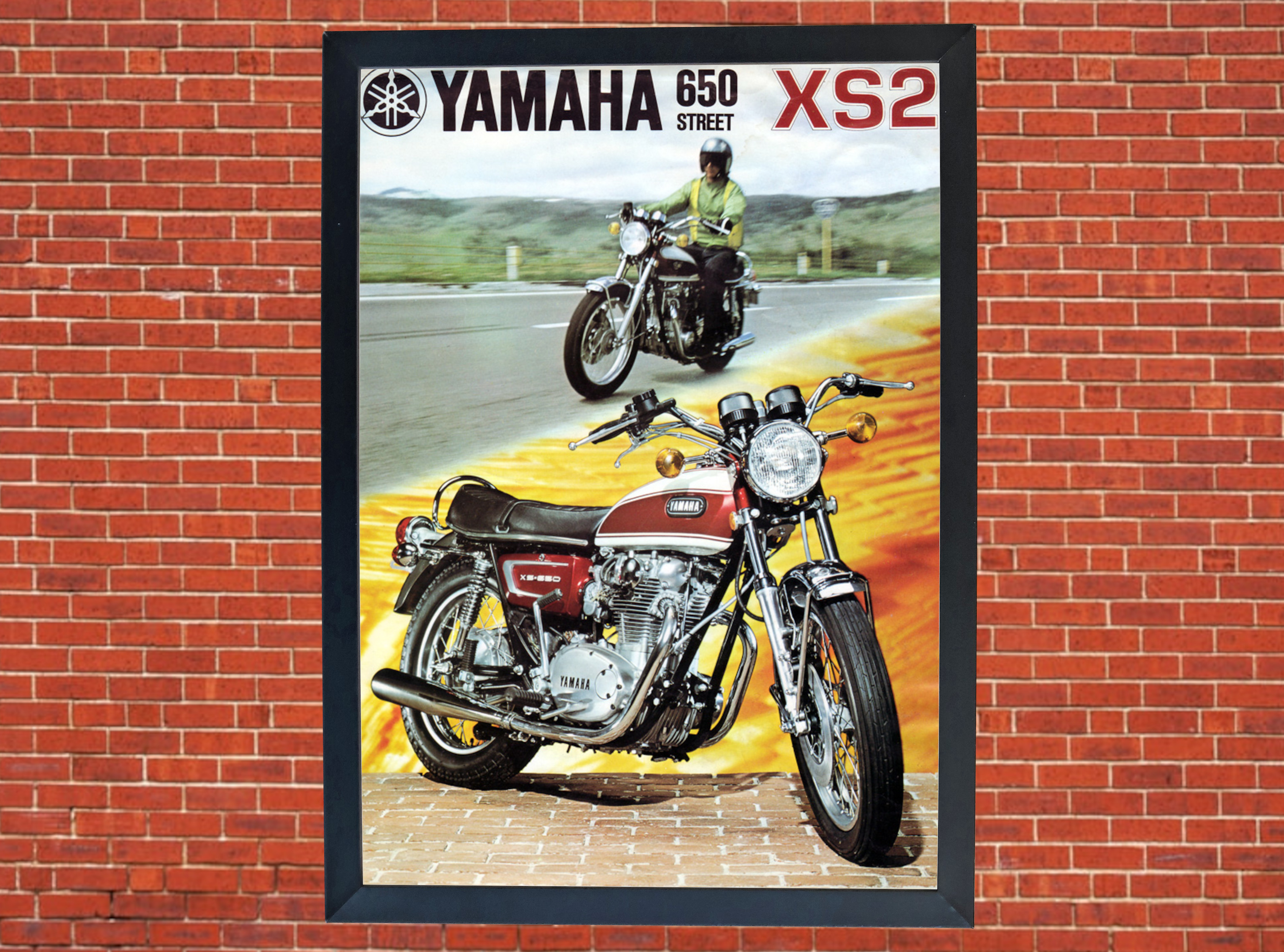 Yamaha XS650 Promotional Motorbike Motorcycle Poster - Size A4 - A0