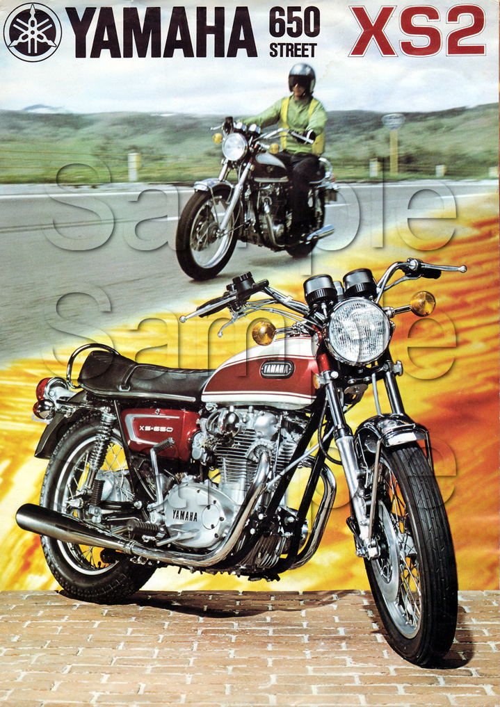 Yamaha XS650 Promotional Motorbike Motorcycle Poster - Size A4 - A0