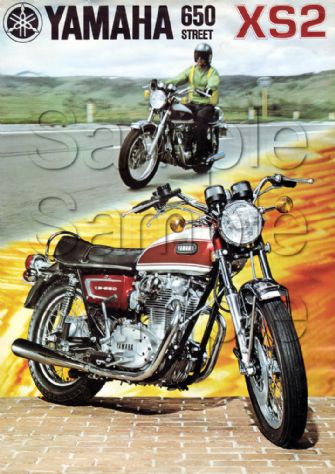 Yamaha XS650 Promotional Motorbike Motorcycle Poster - Size A4 - A0