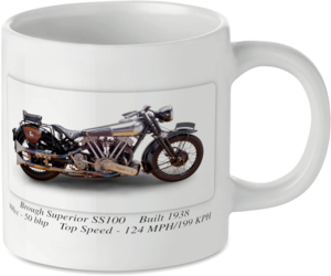 Brough Superior SS100 Motorbike Tea Coffee Mug Ideal Biker Gift Printed UK