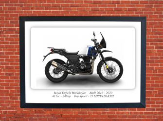 Royal Enfield Himalayan Motorbike Motorcycle - A4 - A0 Size Print Poster