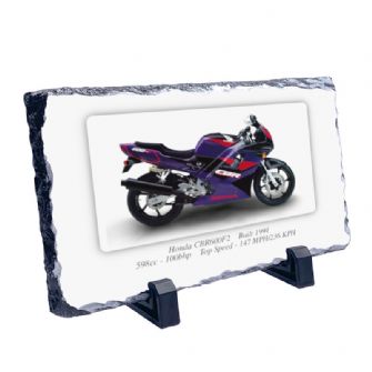 Honda CBR600F2 Motorbike Coaster natural slate rock with stand 10x15cm