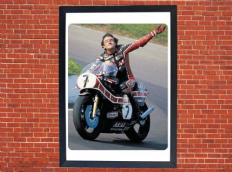 Barry Sheene - No Words Required! Motorbike Motorcycle - A3/A4 Size Print Poster