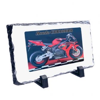 Honda CBR1000RR Motorcycle Coaster Natural slate rock with stand 10x15cm