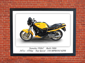 Yamaha RD350 LC Motorcycle - A3/A4 Size Print Poster