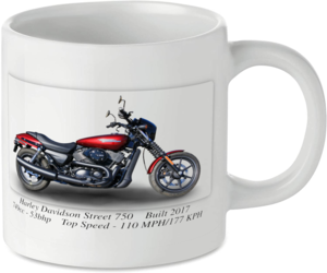 Harley Davidson Street 750 Motorbike Tea Coffee Mug Ideal Biker Gift Printed UK