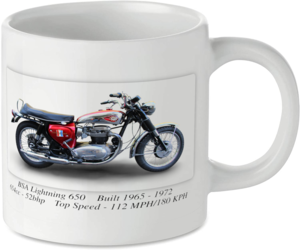 BSA Lightning 650 Motorbike Tea Coffee Mug Ideal Biker Gift Printed UK